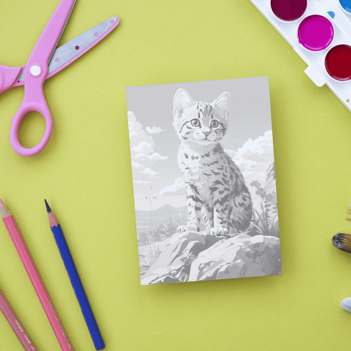 Realistic Egyptian Mau Coloring Book, 20 Egyptian Mau Grayscale Coloring Pages