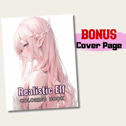 Realistic Elf Coloring Book 1: Elf Cover Page