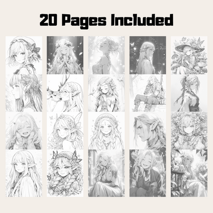 Realistic Elf Coloring Book 1: Elves 20 Pages Included