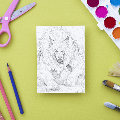 Realistic Fenrir Coloring Book 1: Fenrir Print Out Demo