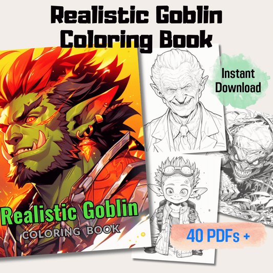 Realistic Goblin Coloring Book 1: Goblins