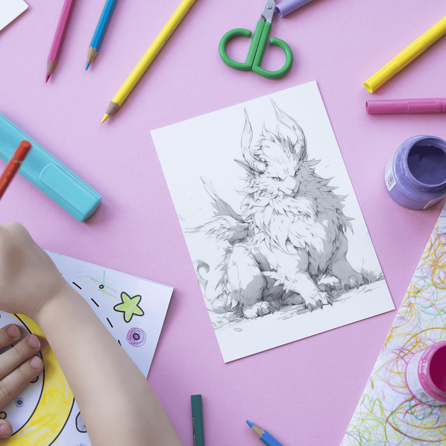 Realistic Griffin Coloring Book 1: Griffin Print Out Demo