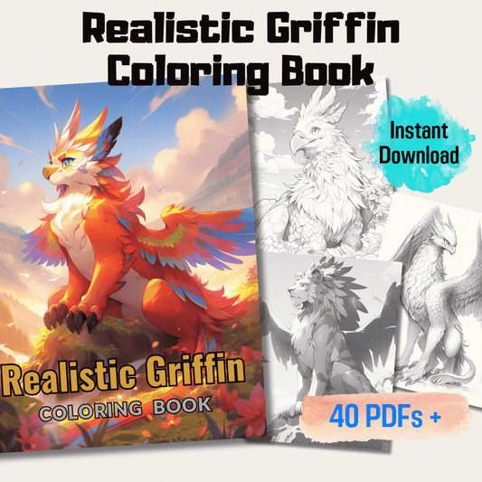 Realistic Griffin Coloring Book 1: Griffins