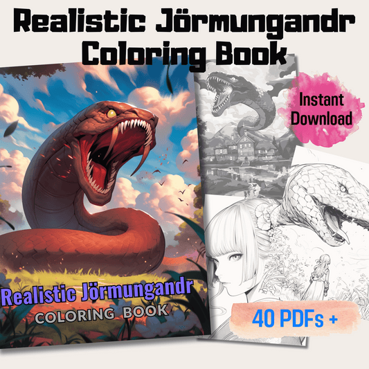 Realistic Jormungandr Coloring Book 1: Jormungandr