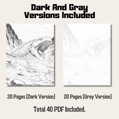 Realistic Jormungandr Coloring Book 1: Jormungandr Dark And Gray Versions Demo