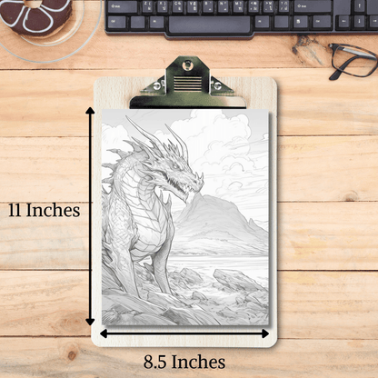 Realistic Legendary Creature Coloring Book Mega Bundle: Legendary Creature Print Out Size Demo