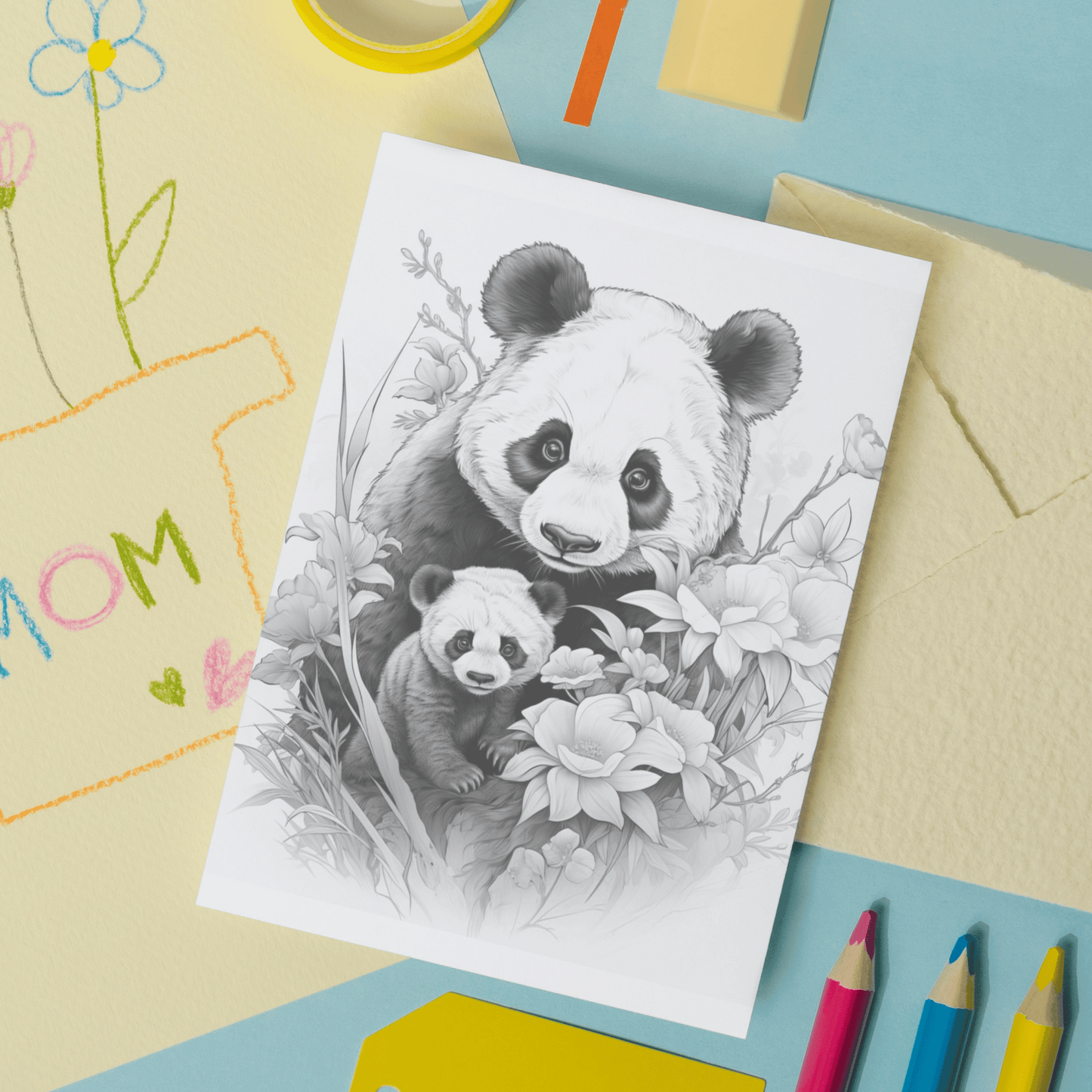 Realistic Panda Coloring Book 1: Panda Print Out Demo