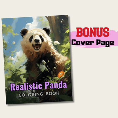 Realistic Panda Coloring Book 1: Panda Cover Page