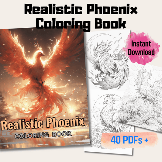 Realistic Phoenix Coloring Book 1: Phoenix