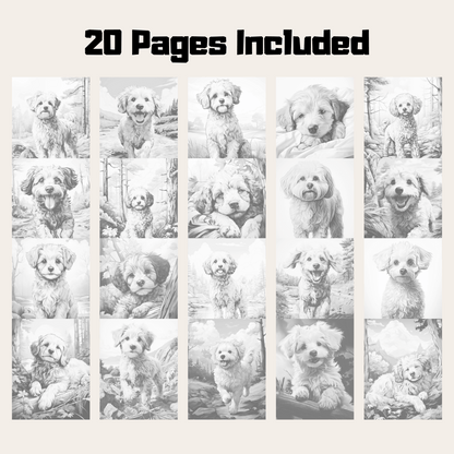 Realistic Poodle Coloring Book, Unleash Your Creativity with Lifelike Poodle Illustrations