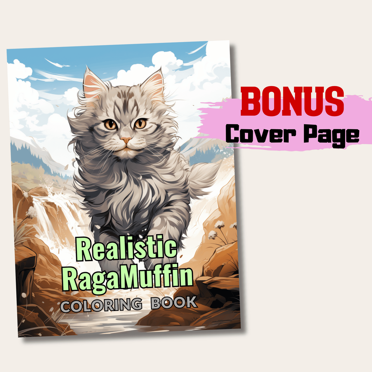 Realistic RagaMuffin Coloring Book, 20 RagaMuffin Grayscale Coloring Pages