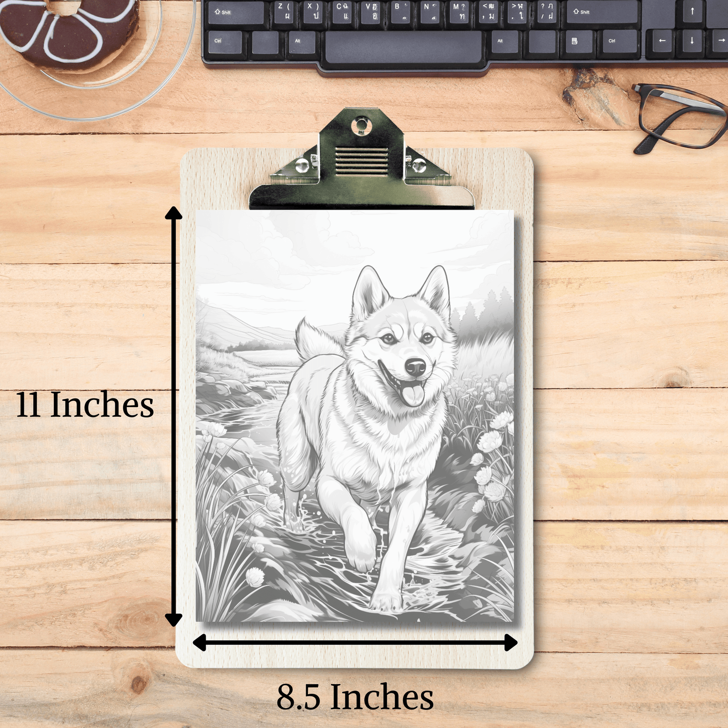 Realistic Shiba Inu Coloring Book, 20 Shiba Inu Grayscale Coloring Pages for All Ages