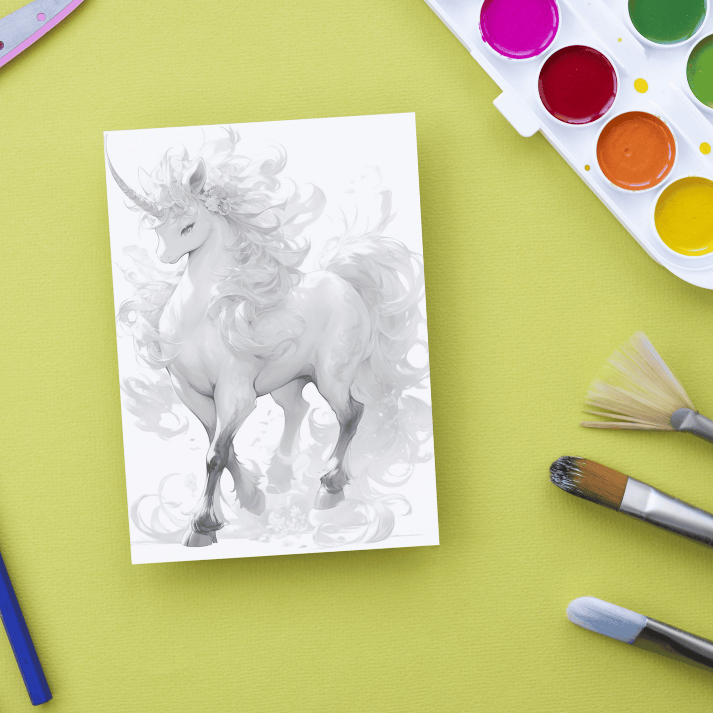 Realistic Unicorn Coloring Book 1: Unicorn Print Out Demo