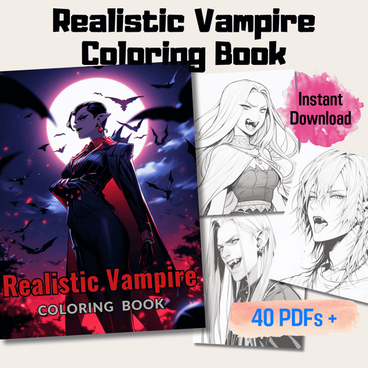 Realistic Vampire Coloring Book 1: Vampires