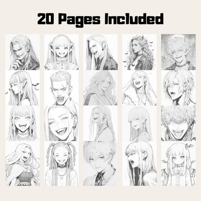 Realistic Vampire Coloring Book 1: Vampires 20 Pages Included