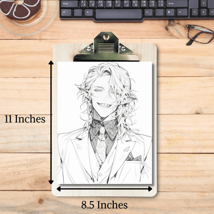 Realistic Vampire Coloring Book 2: Vampire Print Out Size Demo