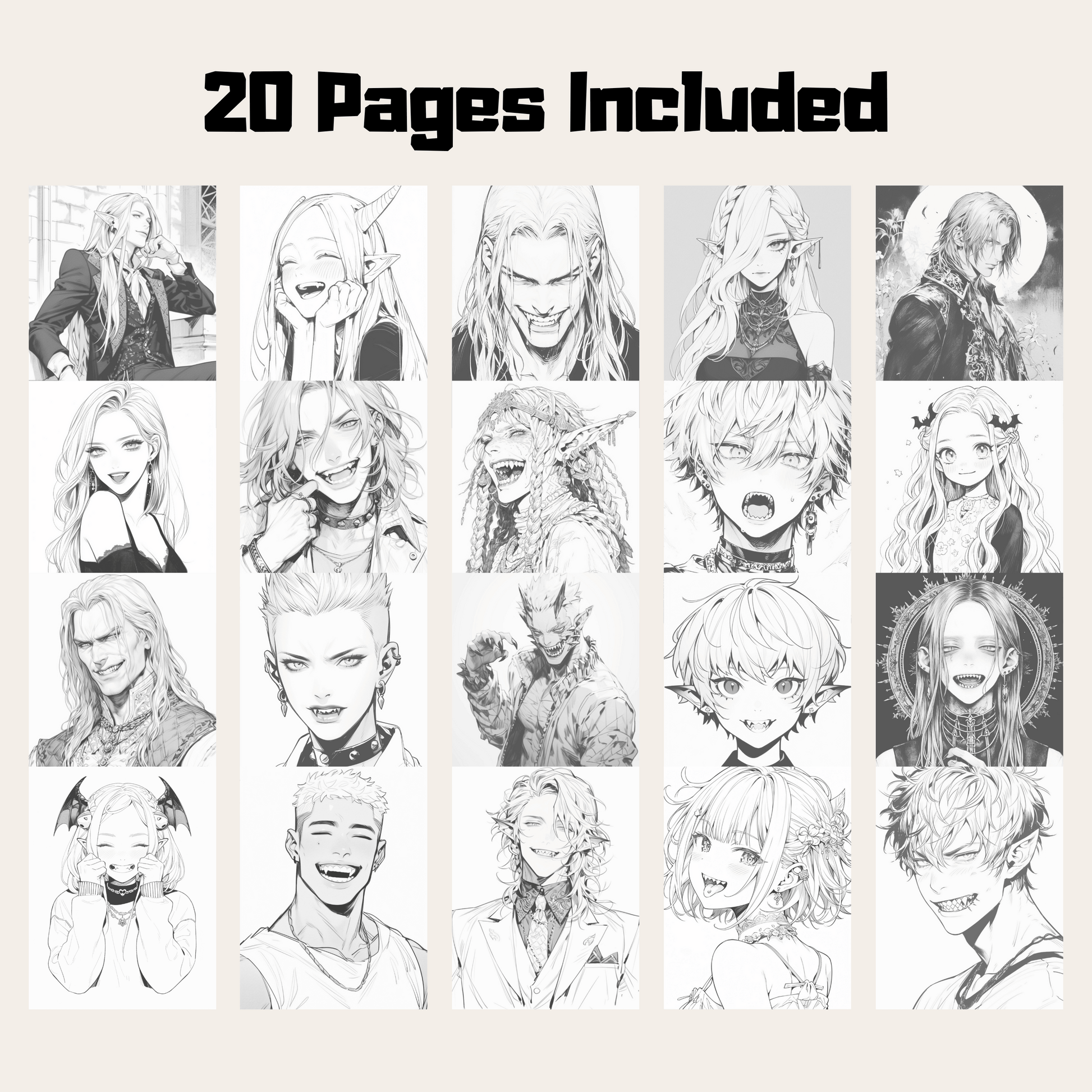 Realistic Vampire Coloring Book 2: Vampires 20 Pages Included