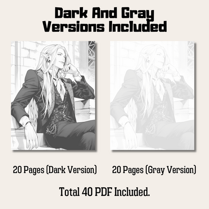 Realistic Vampire Coloring Book 2: Vampire Dark And Gray Versions Demo