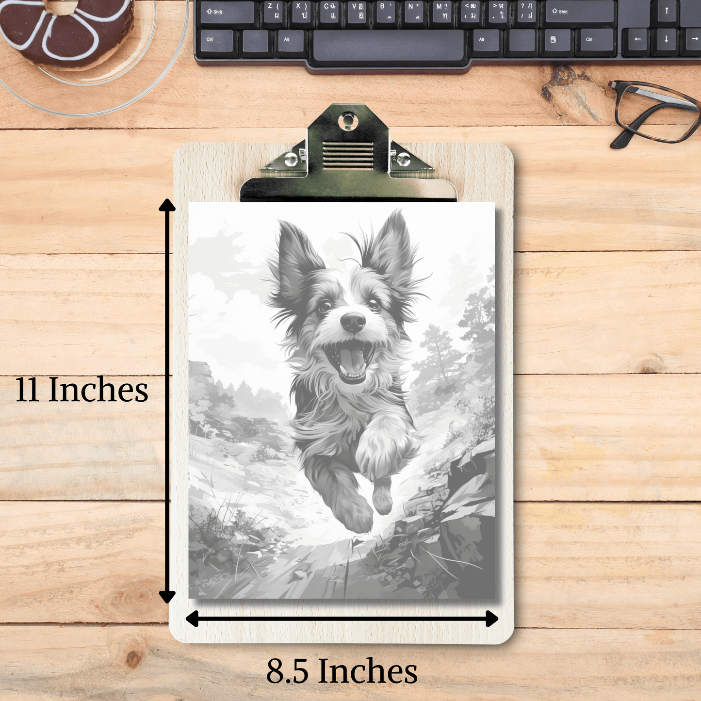 Realistic Yorkshire Terrier Coloring Book, 20 Yorkshire Terrier Grayscale Coloring Pages PDF