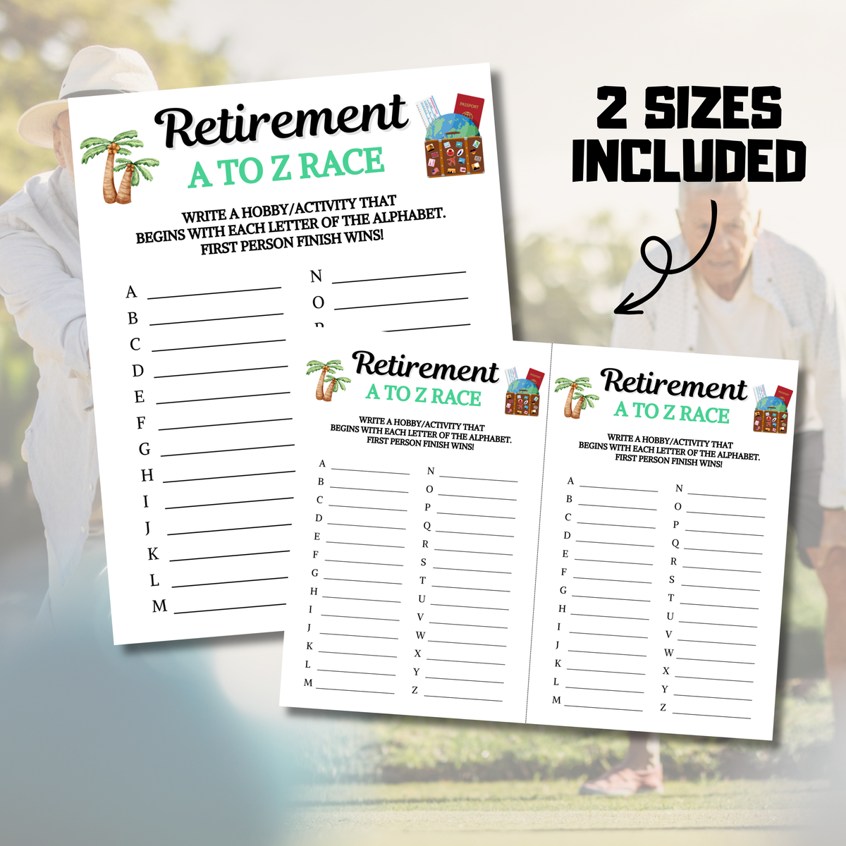 Retirement A To Z Race Game | Retirement ABC Race Games