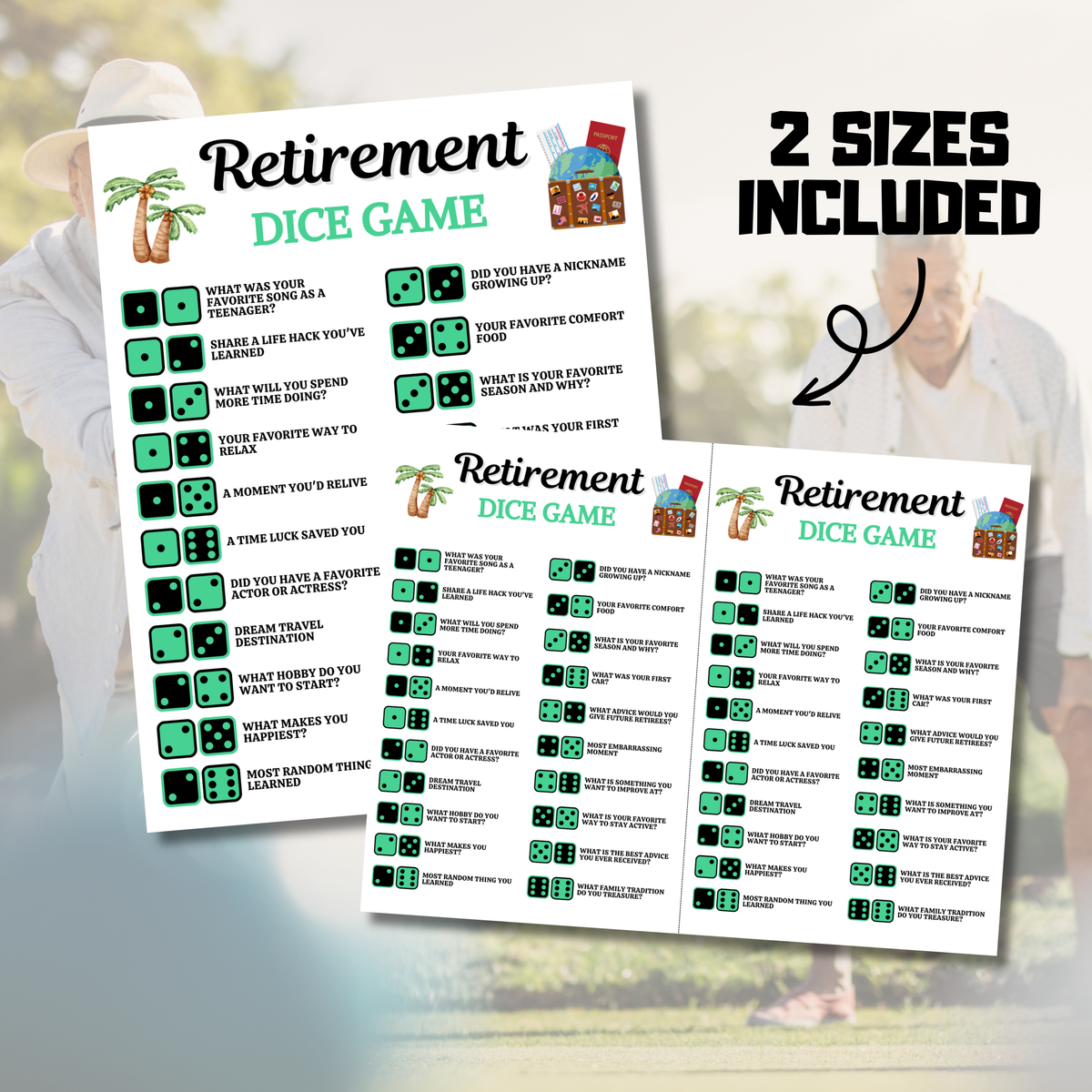 Retirement Dice Game | Get To Know You Dice Game