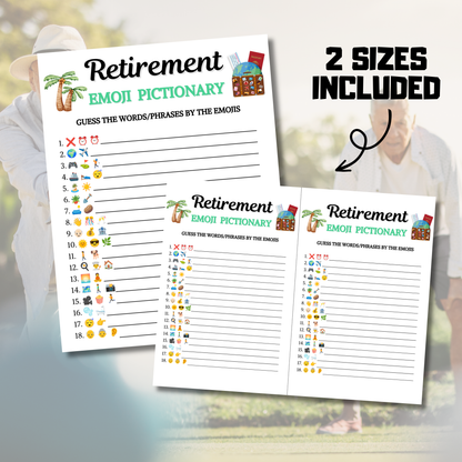 Retirement Emoji Pictionary Game | Retirement Emoji Game
