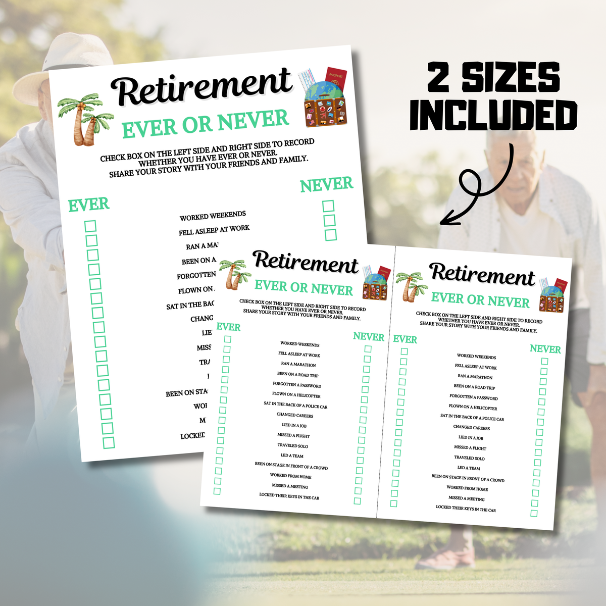 Retirement Ever Or Never Game | Retirement Party Never Have I Ever Game
