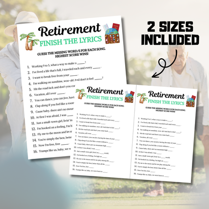 Retirement Finish The Lyrics Game | Retirement Song Trivia Game