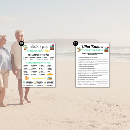 Retirement Games Bundle | Printable Retirement Party Game