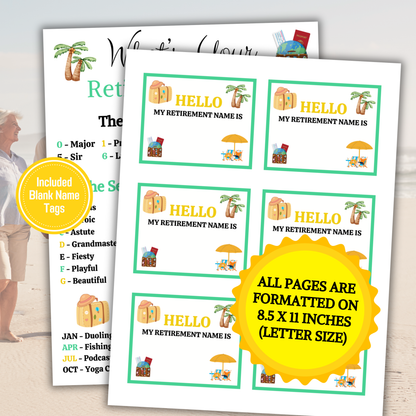 Retirement Games Bundle | Printable Retirement Party Game