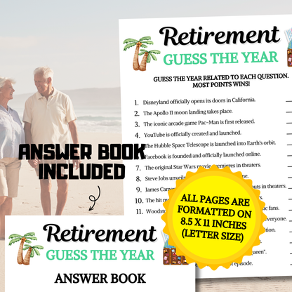Retirement Guess The Year Game | Retirement Guess Numbers Game