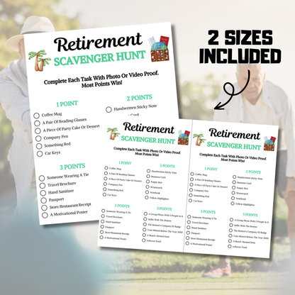 Retirement Scavenger Hunt Game | Outdoor Scavenger Hunt