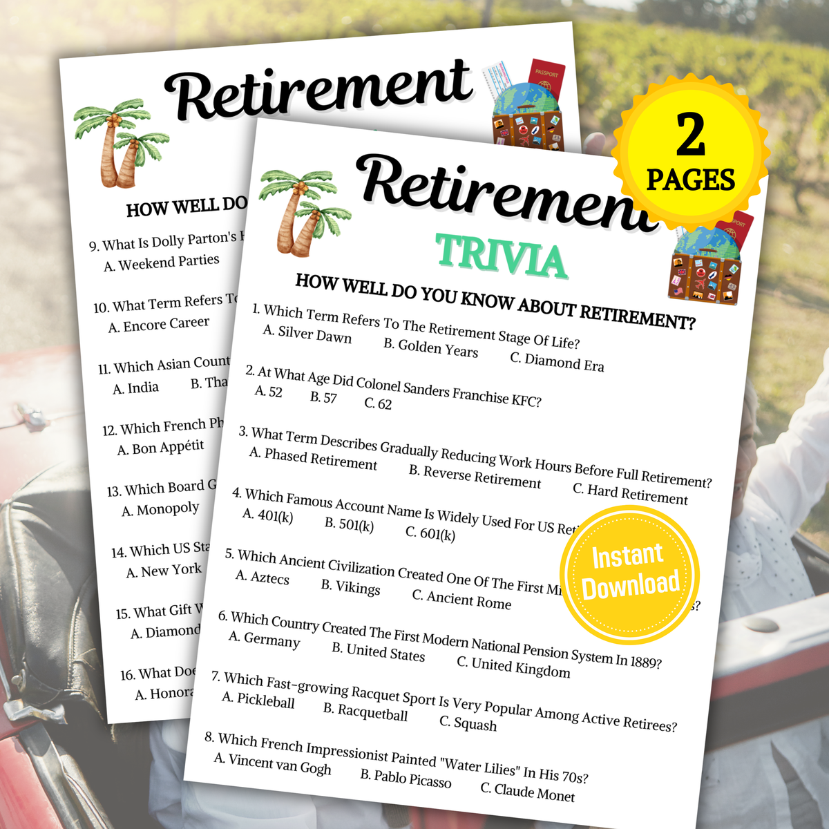 Retirement Trivia Game | Retirement Trivia Quiz