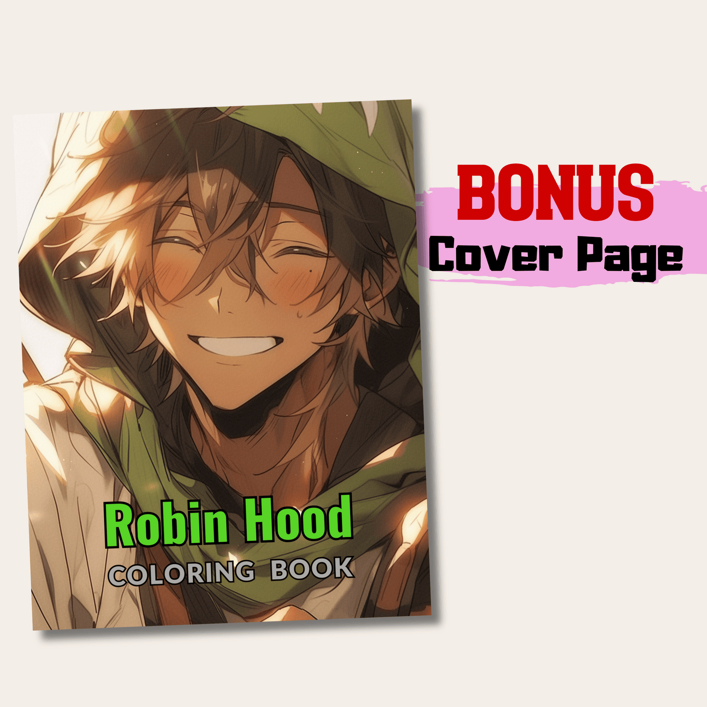 Robin Hood Coloring Book 1: Robin Hood Cover Page