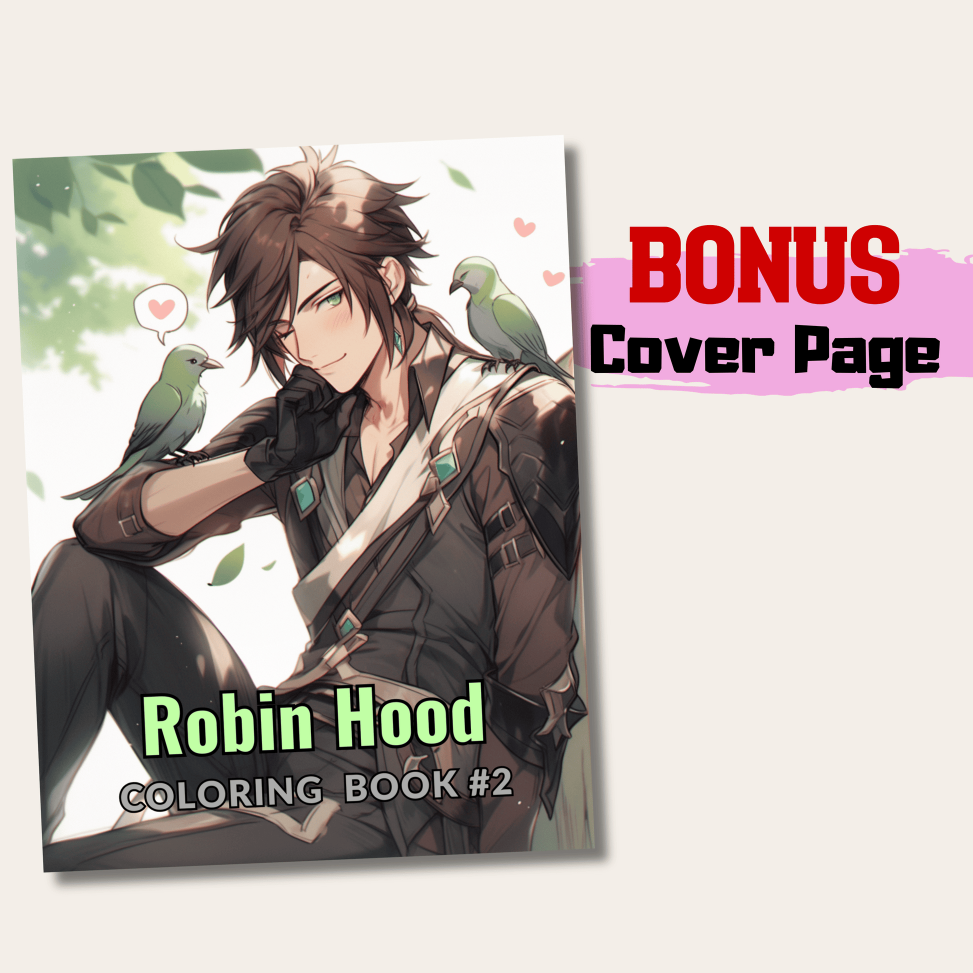 Robin Hood Coloring Book 2: Robin Hood Cover Page