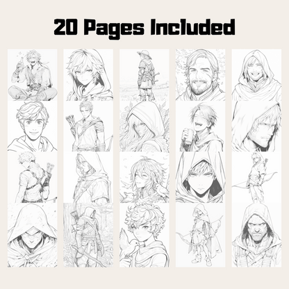 Robin Hood Coloring Book 2: Robin Hood 20 Pages Included