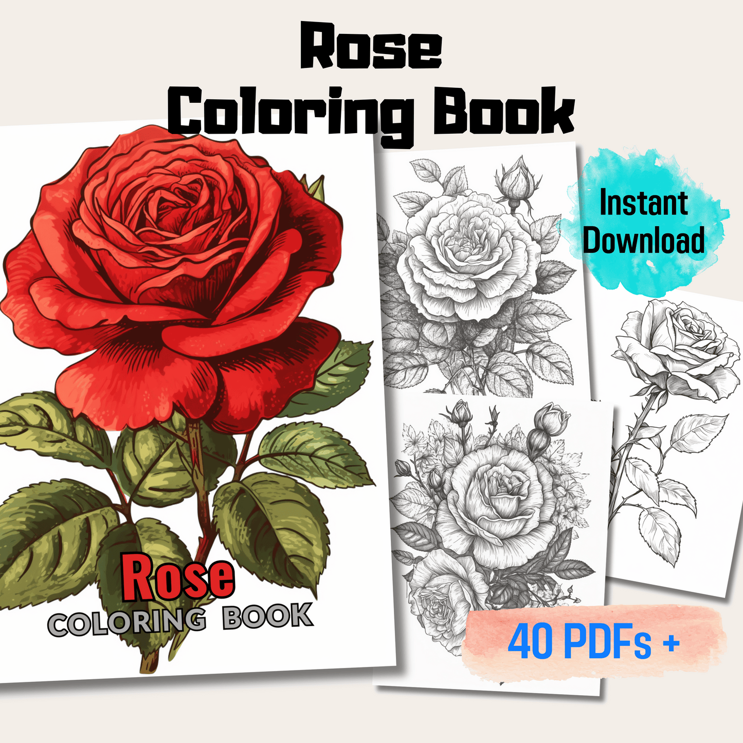 Rose Coloring Book 1: Roses