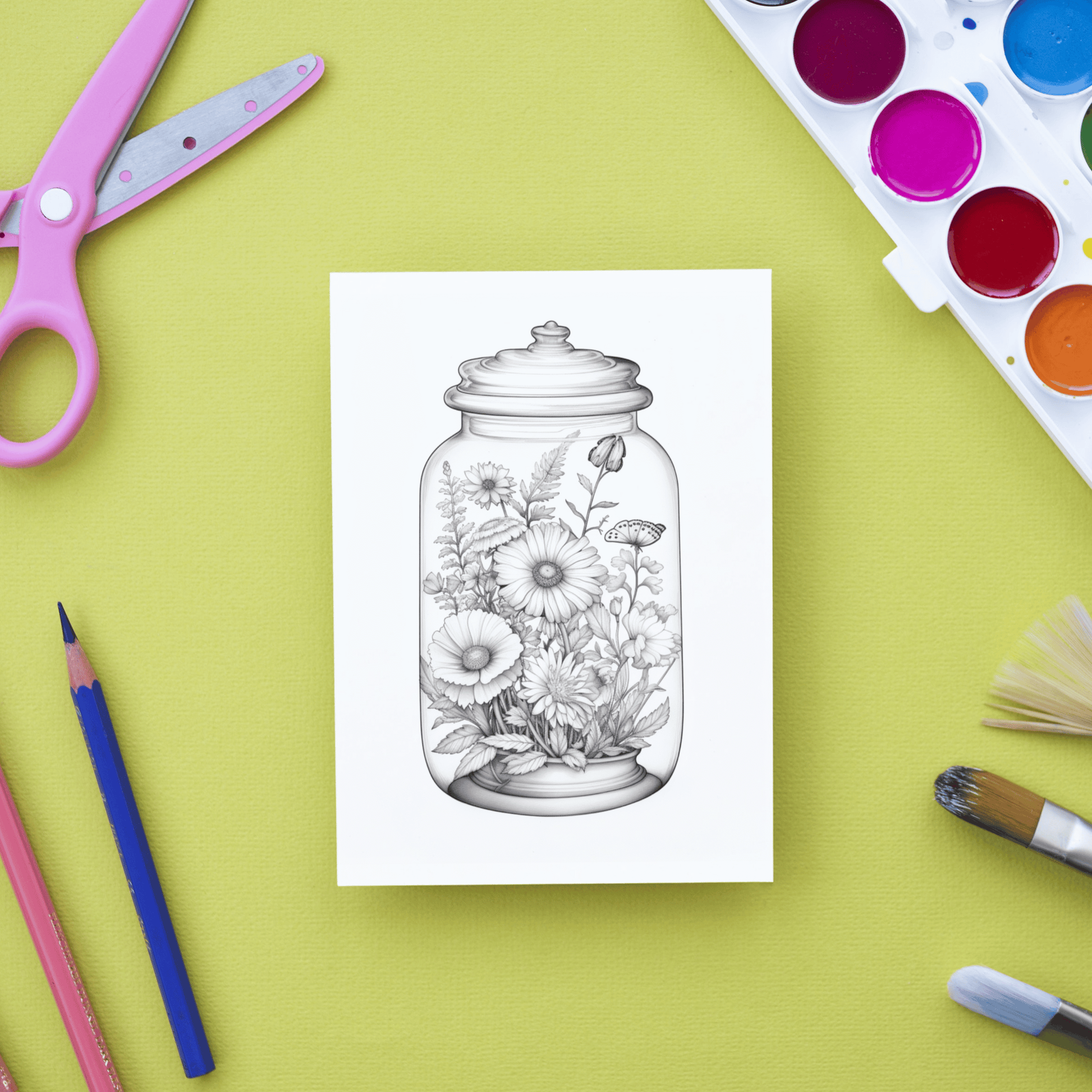 Secret Garden In A Jar Coloring Book 1: Secret Garden In A Jar Print Out Demo