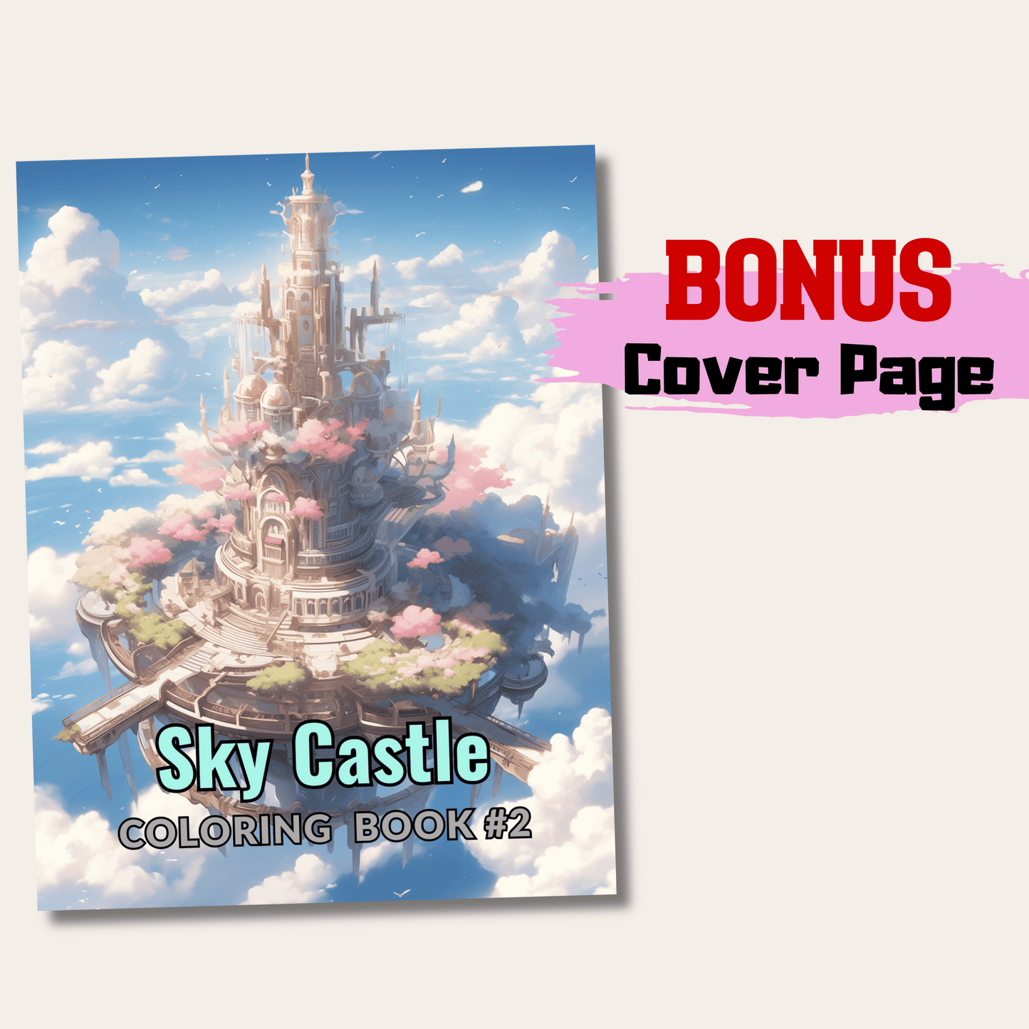 20 Pages Sky Castle Coloring Book, 20 Engaging Pages for Creativity Ignition