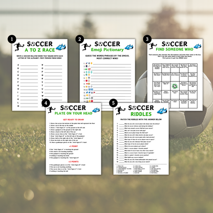 Soccer Games Bundle | Printable Soccer Team Party Game
