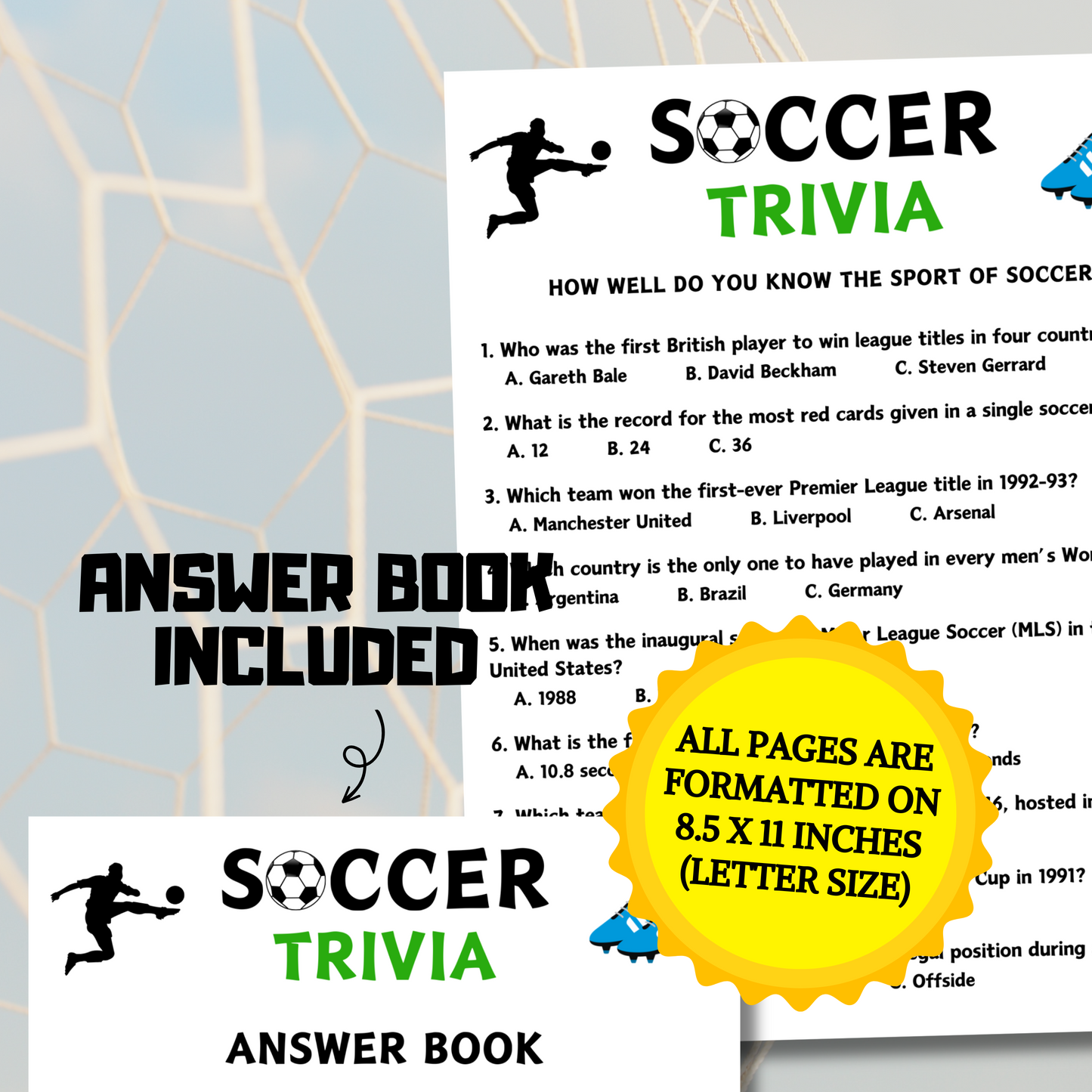 Soccer Games Bundle | Printable Soccer Team Party Game