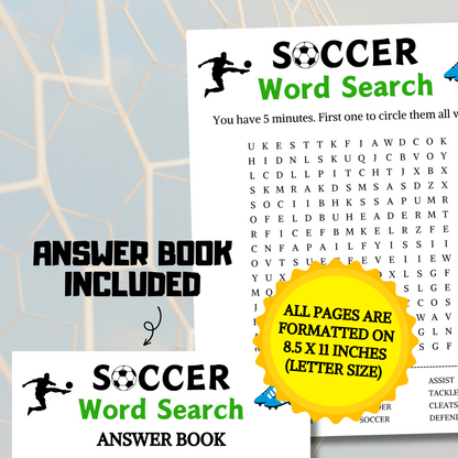 Soccer Word Search Game | Soccer Word Find Game
