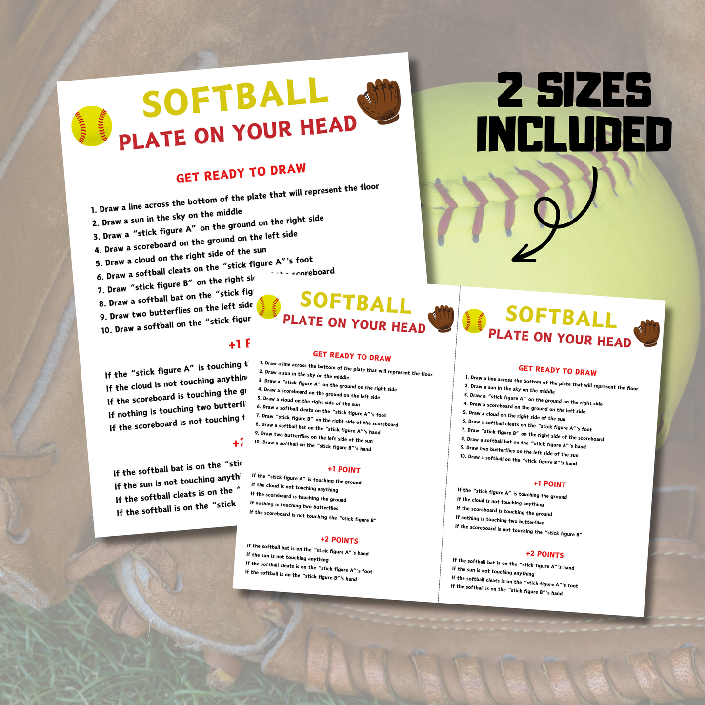 Softball Games Bundle | Printable Softball Team Party Game