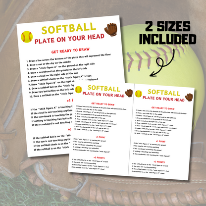 Softball Plate On Your Head Game | Hilarious Softball Drawing Game