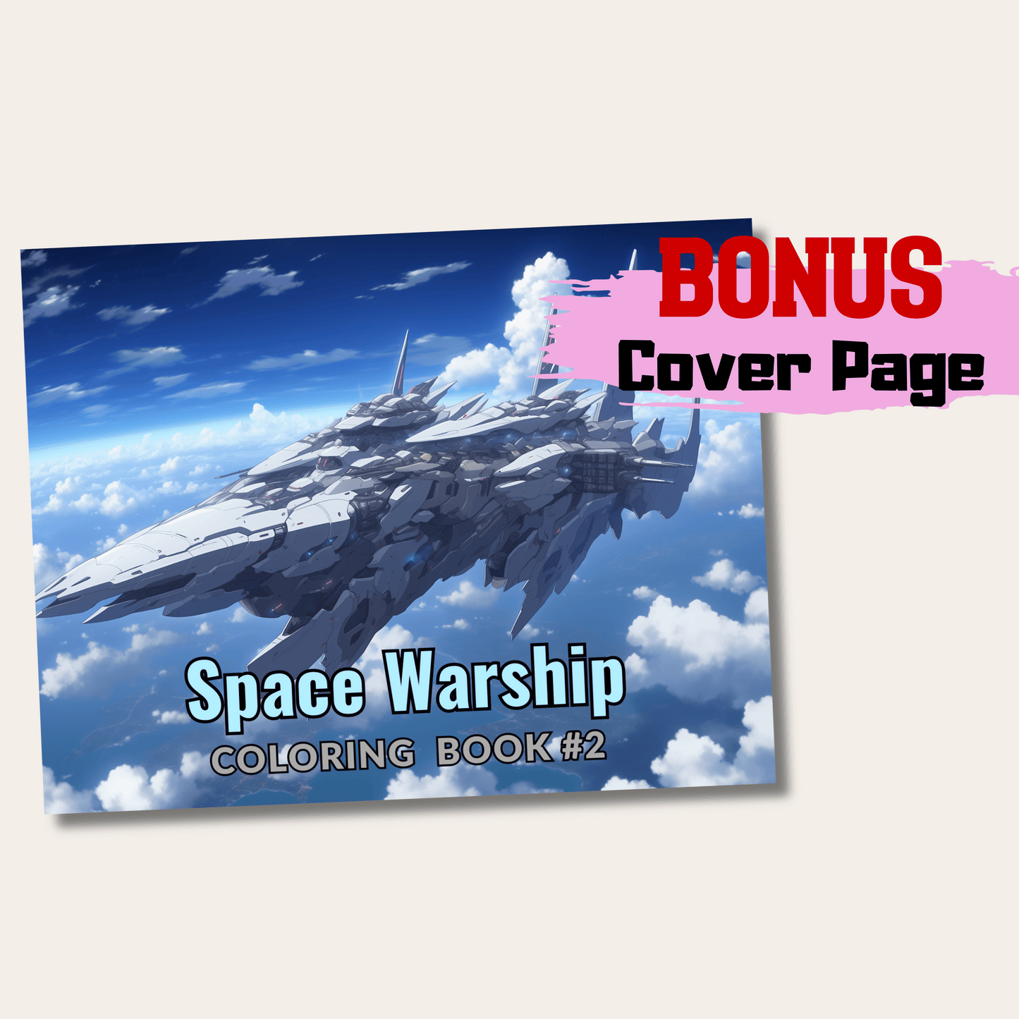 Space Battleship Coloring Book, Exquisite Space-Themed Coloring Book