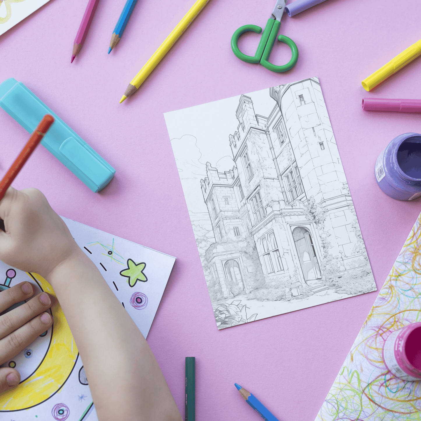 Spanish Castle Coloring Book, Artistic Journey Through Spain's Majestic Castles