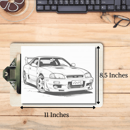 Sport Car Coloring Book, 20 Pages Detailed Illustrations PDF