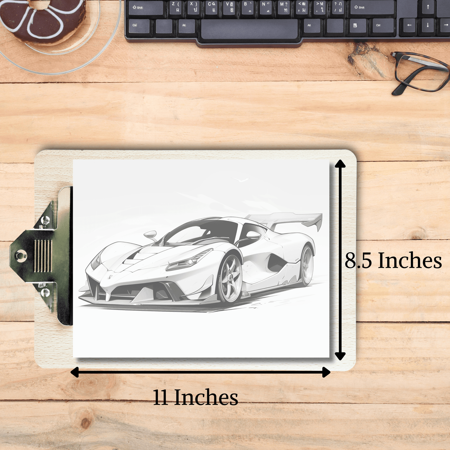 20 Pages Sport Car Coloring Book, Fun and Engaging Automotive Designs for All Ages