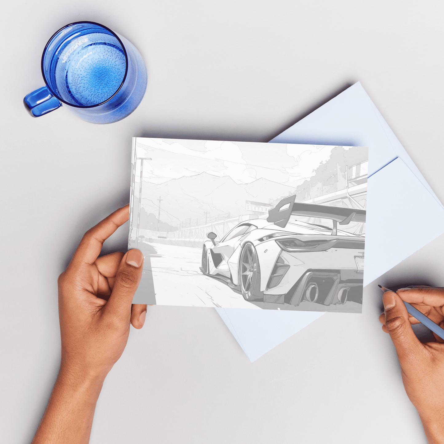 20 Pages Sport Car Coloring Book, Fun and Engaging Automotive Designs for All Ages