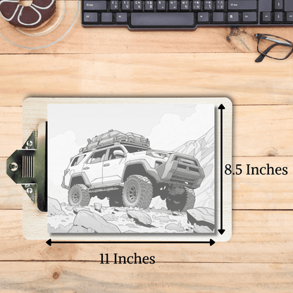 Sports Utility Vehicle Coloring Book, Fun and Educational SUV Coloring Pages